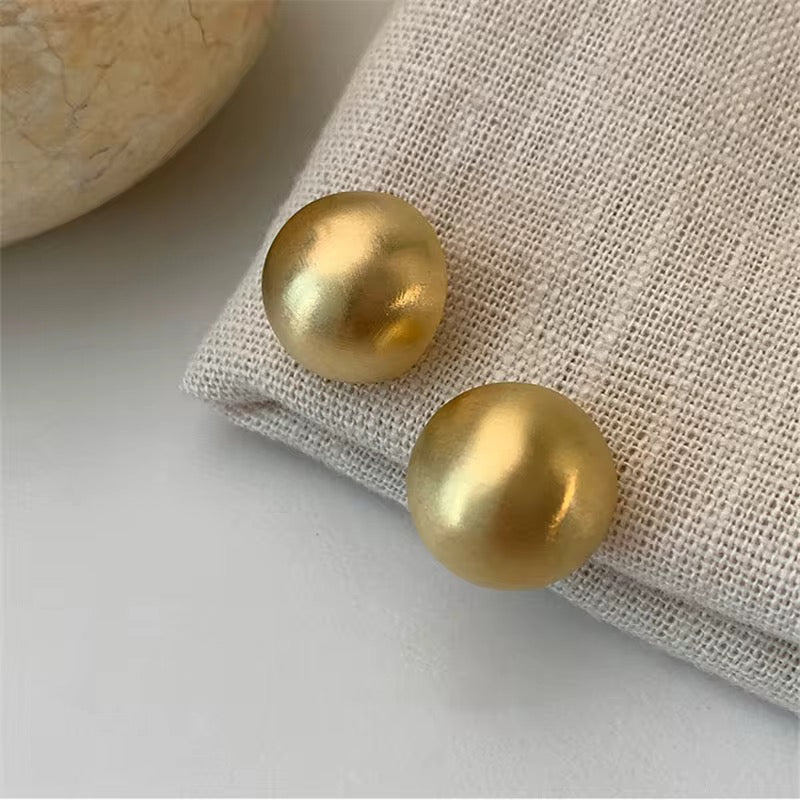 Classic Gold Dome Stud Earrings
