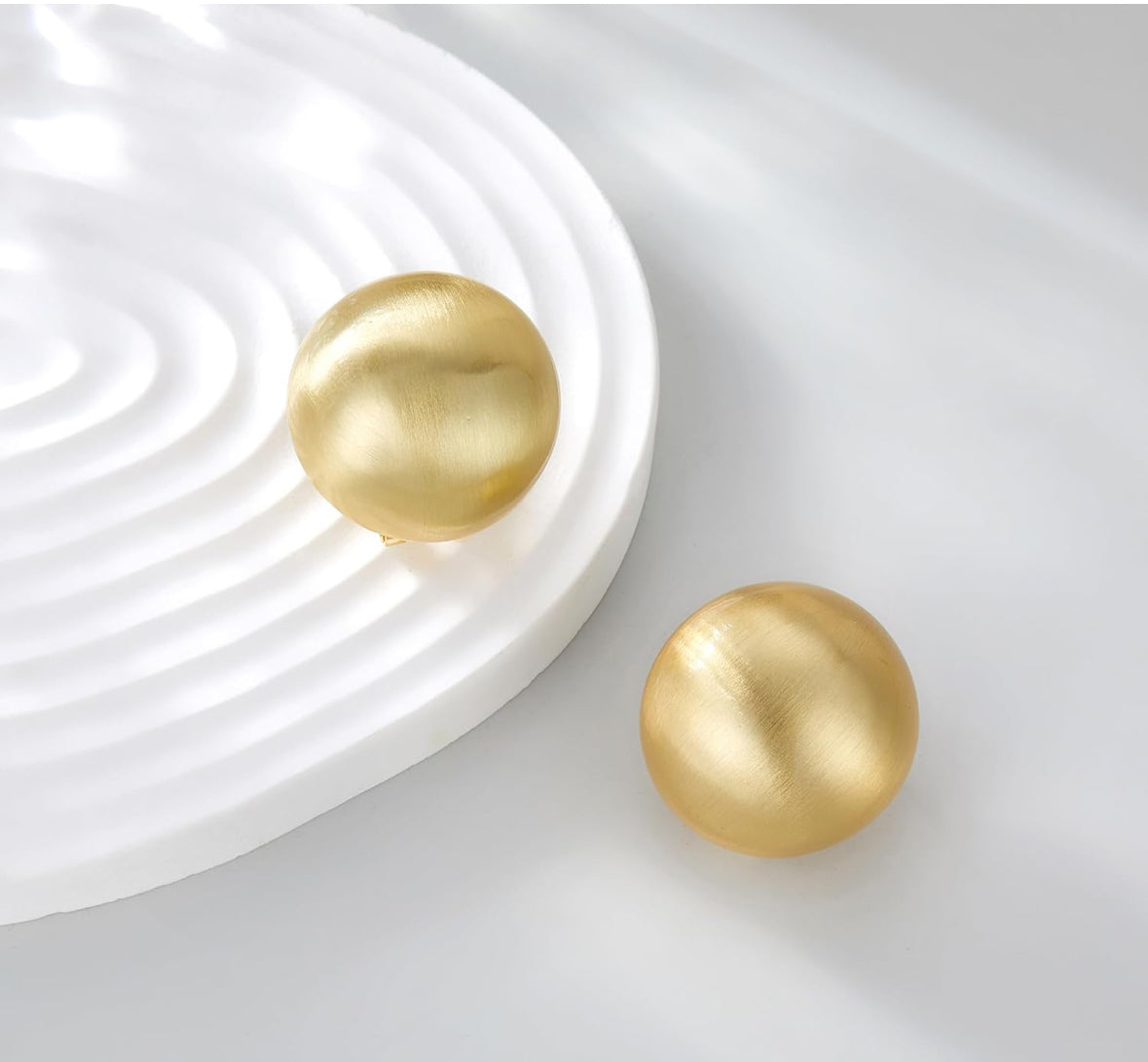 Classic Gold Dome Stud Earrings