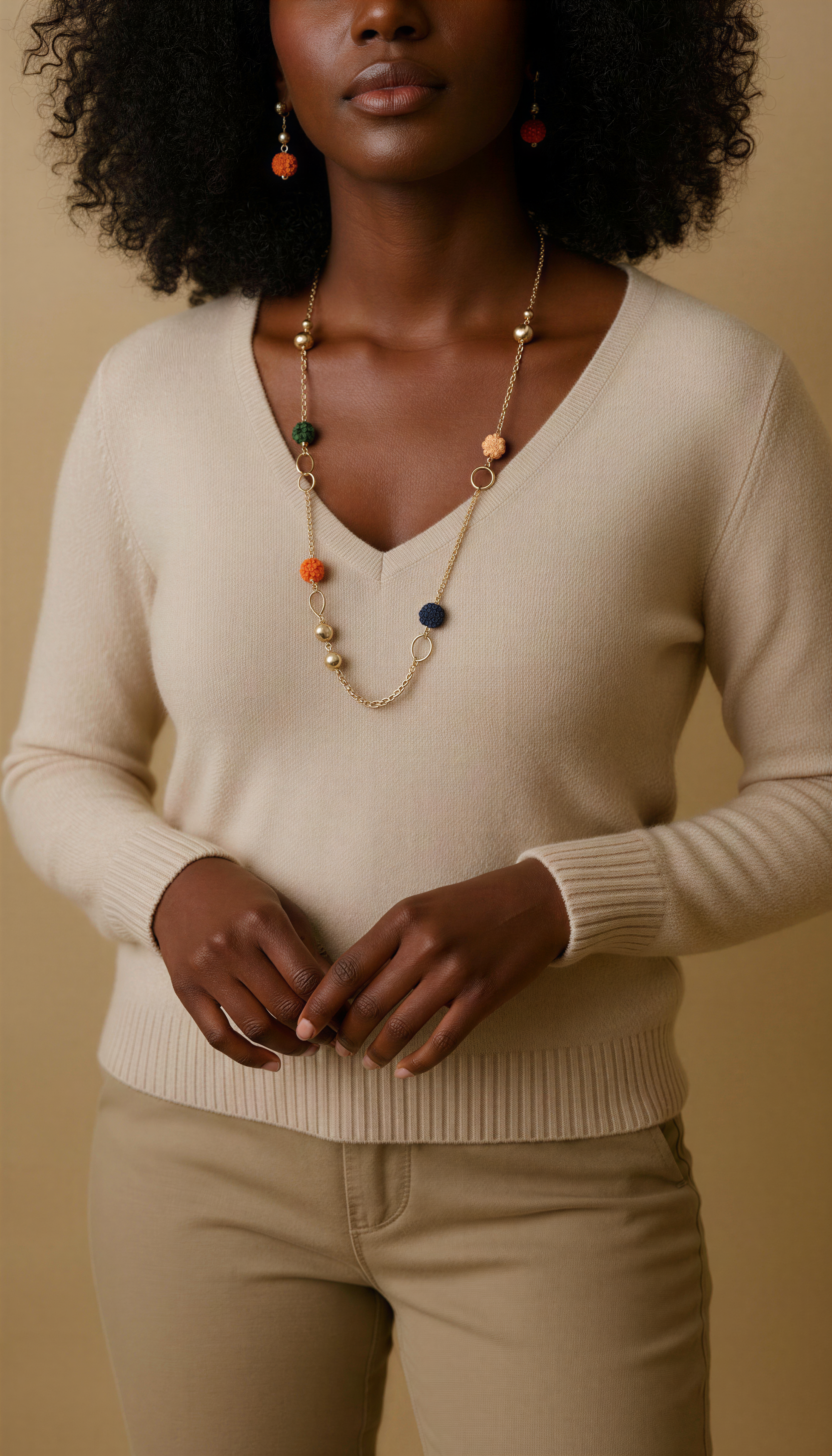 Colorful Clover Necklace & Earring Set