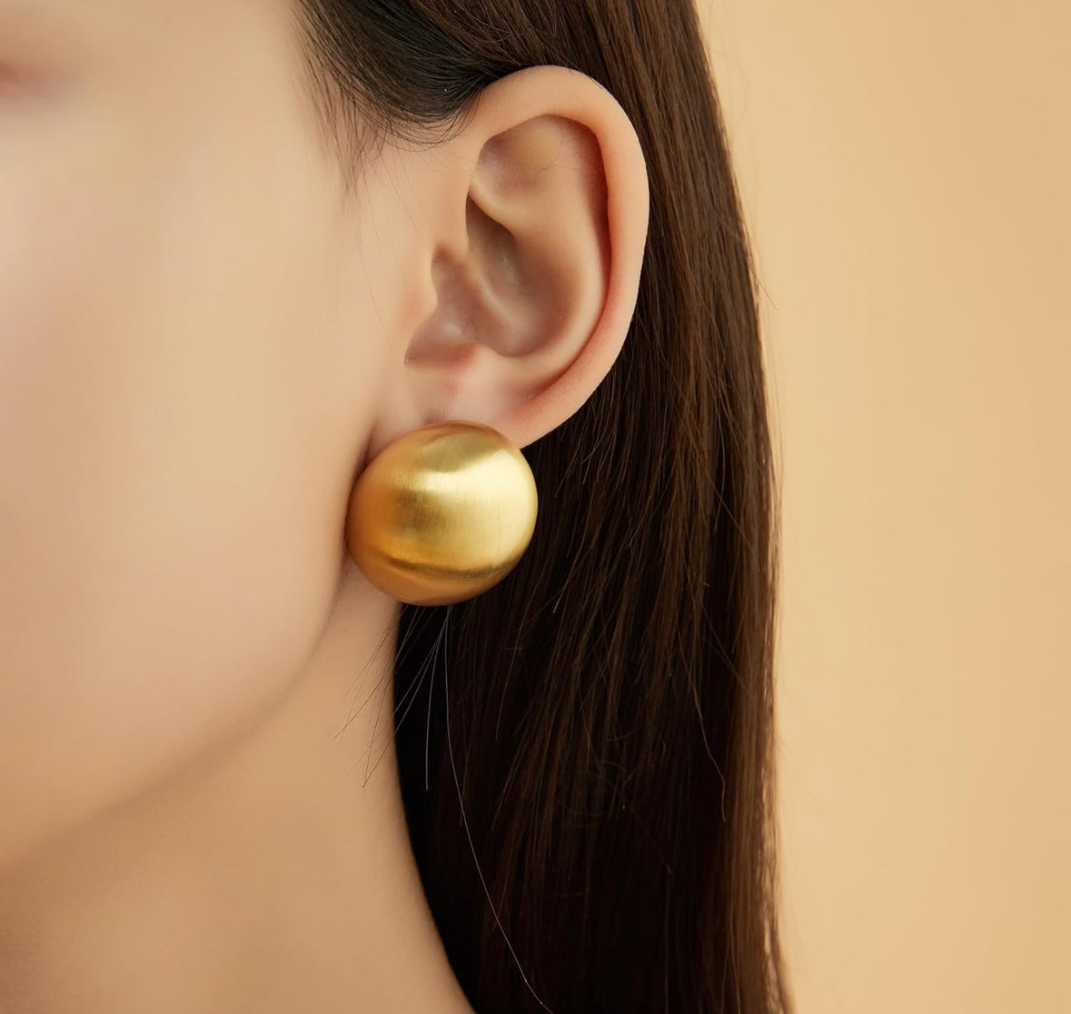 Classic Gold Dome Stud Earrings